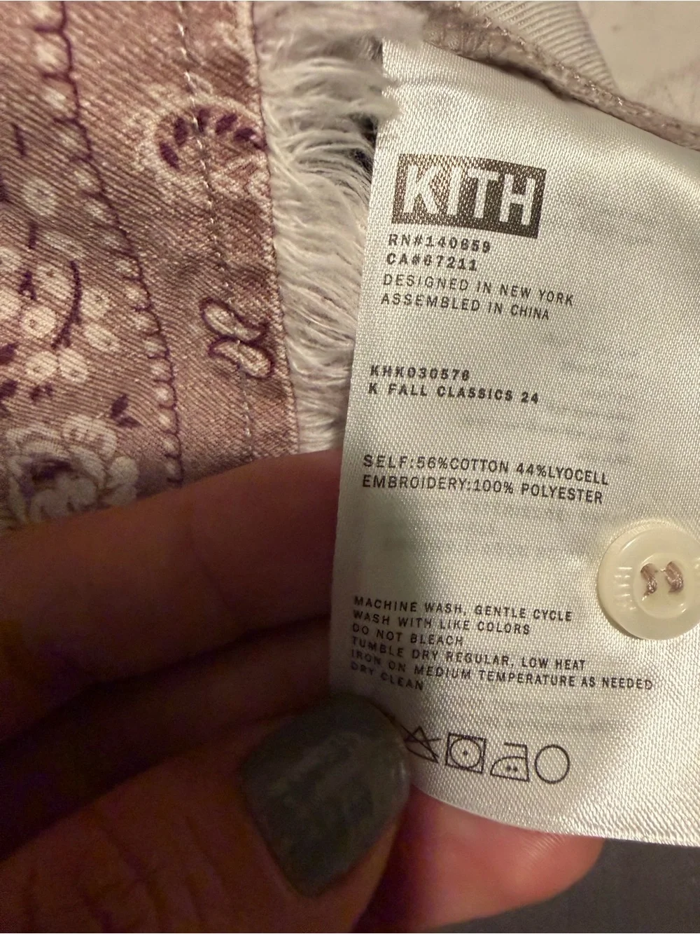 Kith Cropped Bandana-Print Shirt Jacket in Dusty Mauve